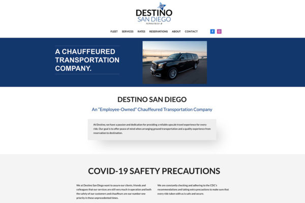 Chauffeured Transportation Wordpress Design