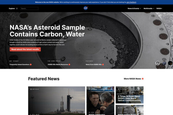 NASA’s New Site in WordPress